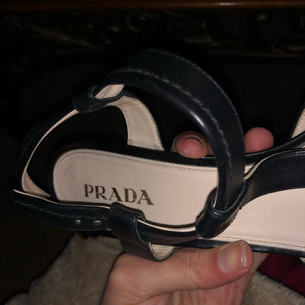 Black Prada open toe dress sandals - Picture 4 of 6
